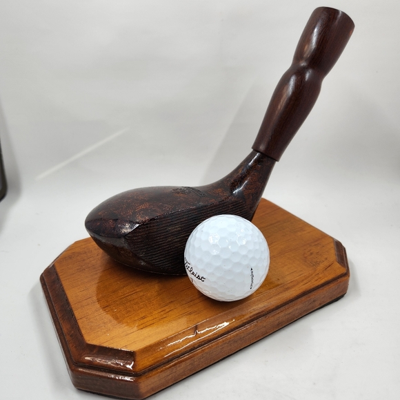 Vtg GE General Electric Schavolite Textolite Golf Club Pen Holder Office plaque - Picture 4 of 16